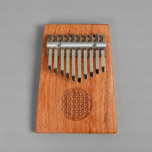 Meinl Sonic Energy KL1002FOL 10-Note Solid Kalimba, Flower of Life, Zambesi Redwood