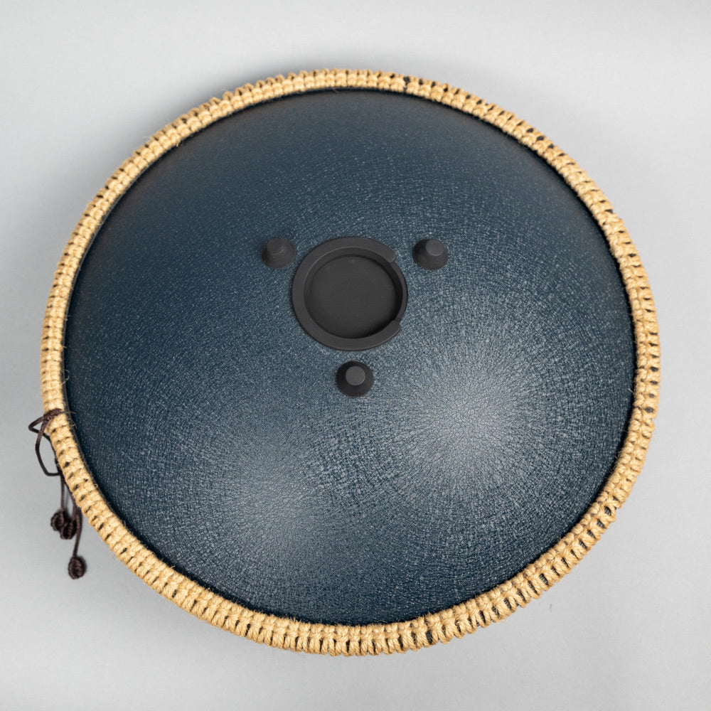 Meinl Sonic Energy OSTD2NBE 16" Octave Steel Tongue Drum, D Amara, Navy Blue / Floral Design