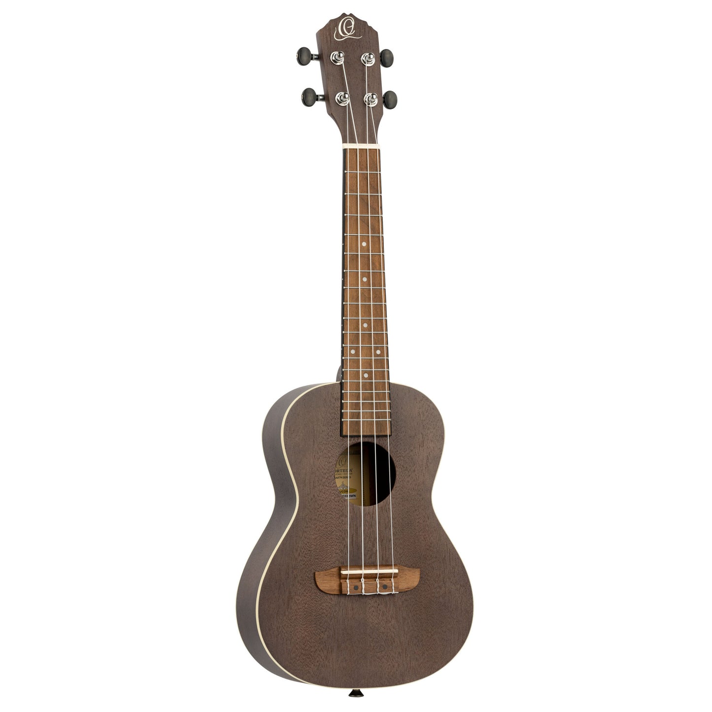 Ortega Earth Series Concert Ukulele, Okoume Coal Black