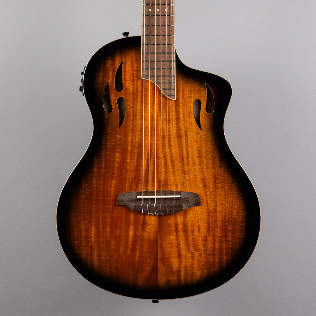 Ortega TourPlayer Deluxe Nylon String Guitar, Acacia Burst Top