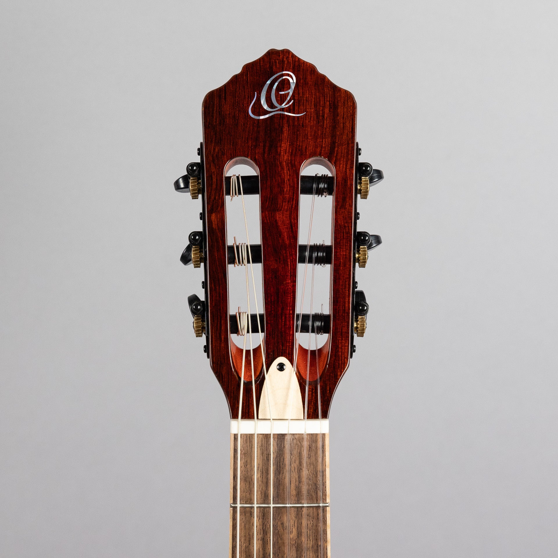 Ortega TourPlayer Deluxe Nylon String Guitar, Flamed Maple Blue Top