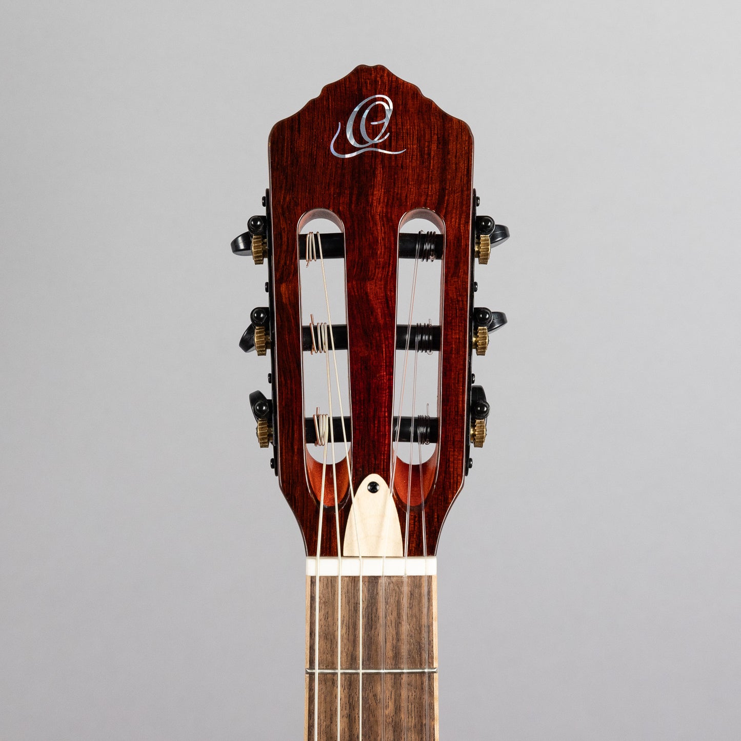 Ortega TourPlayer Deluxe Nylon String Guitar, Flamed Maple Blue Top