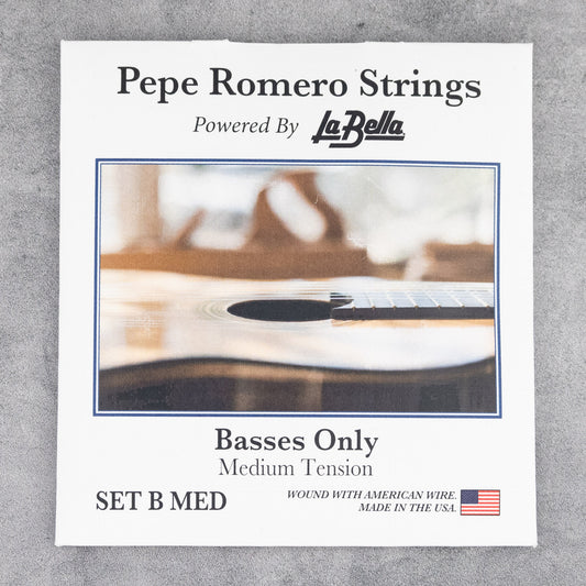 Pepe Romero Strings B MED: Classical Guitar Strings Basses Only, Medium Tension Tension