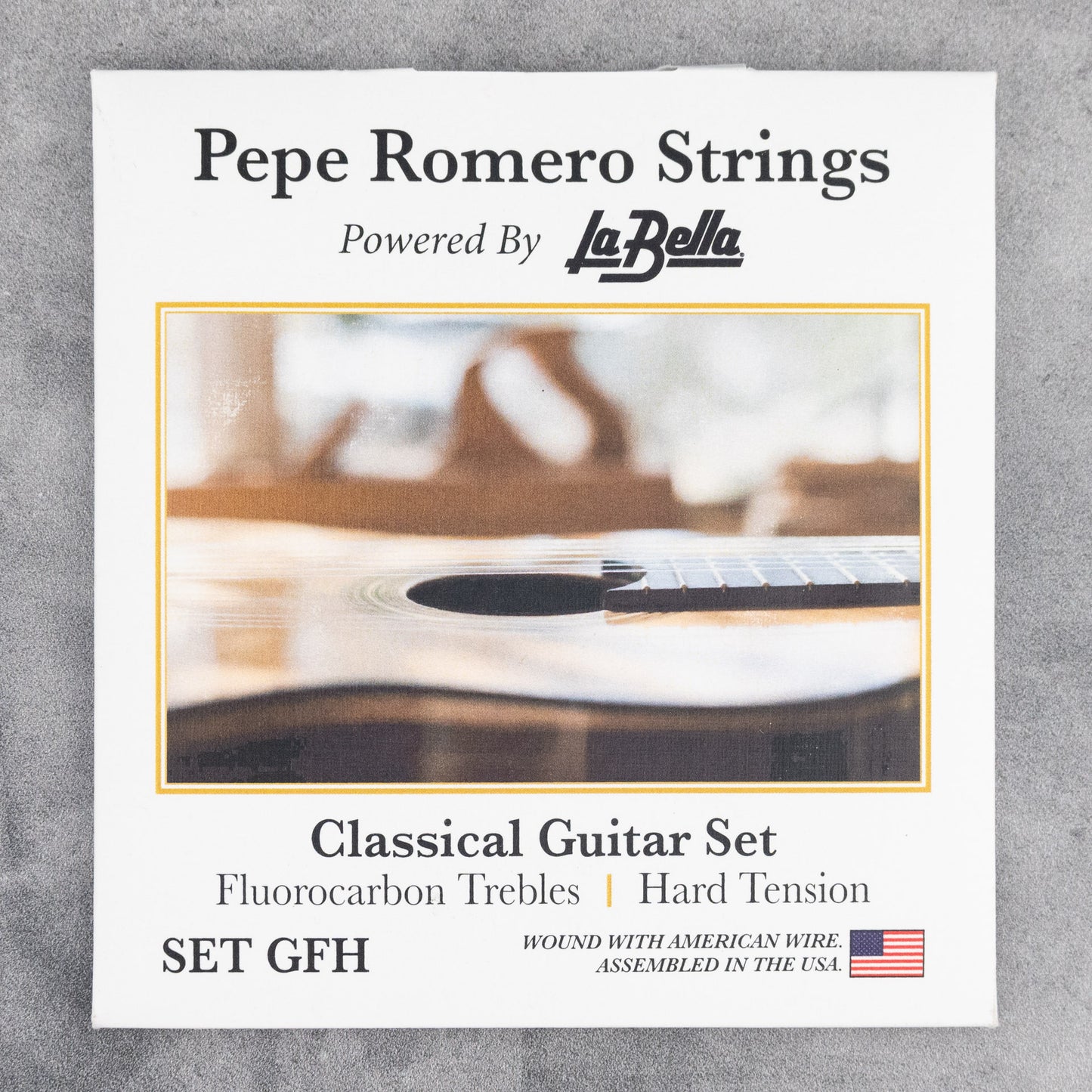 Pepe Romero Strings GFH: Classical Guitar String Set, Fluorocarbon Trebles, Hard Tension