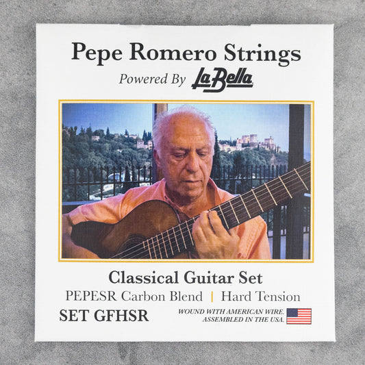 Pepe Romero Strings GFHSR: Classical Guitar String Set, Carbon Blend, Hard Tension