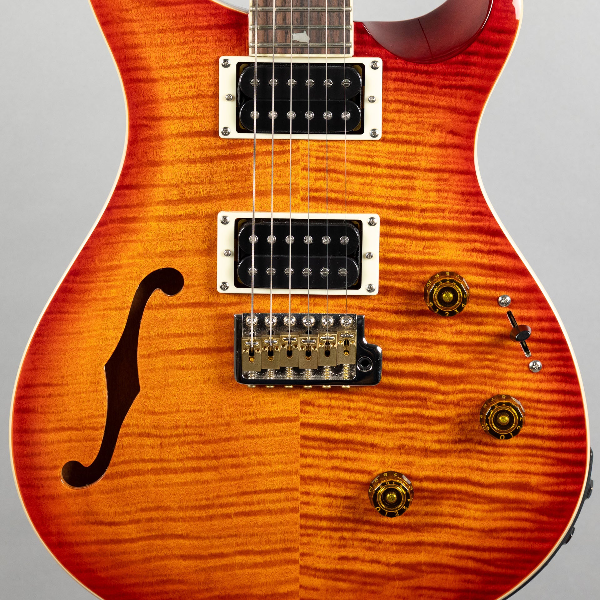 Paul Reed Smith SE Custom 24 Semi-Hollow Piezo, Vintage Sunburst