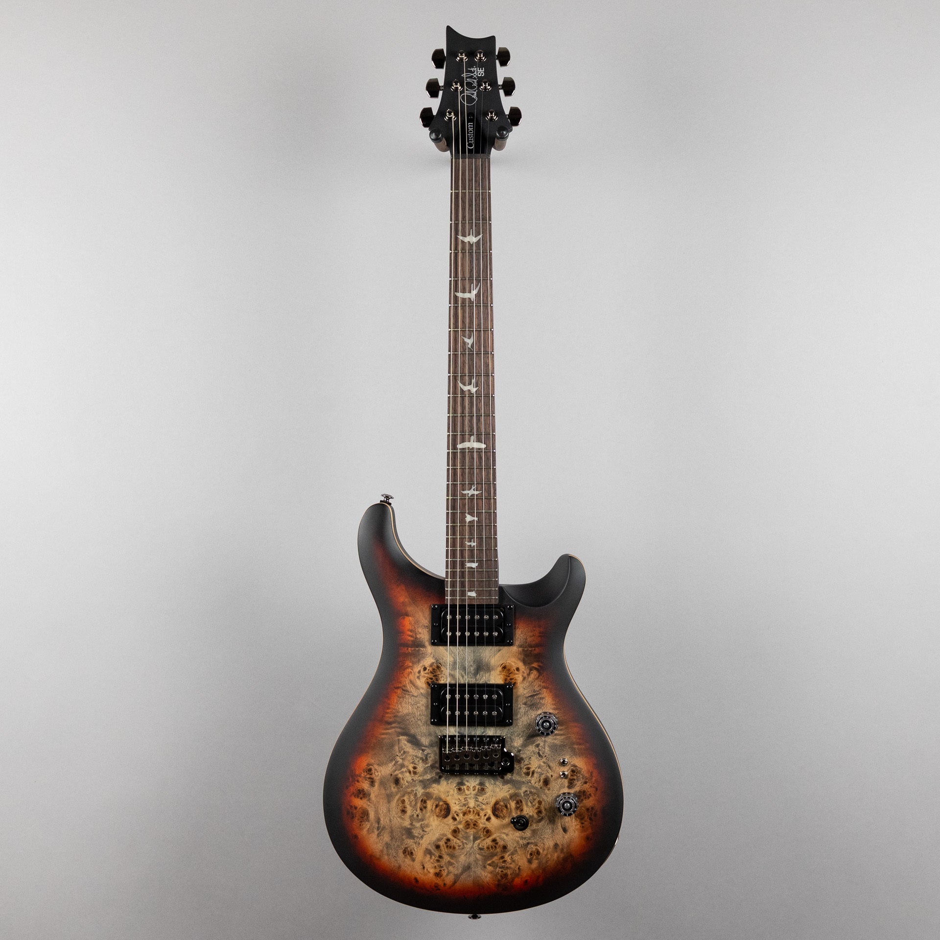 Paul Reed Smith SE Exotic Custom 24-08 Poplar Burl Limited Edition, Charcoal Cherry Midnight Burst
