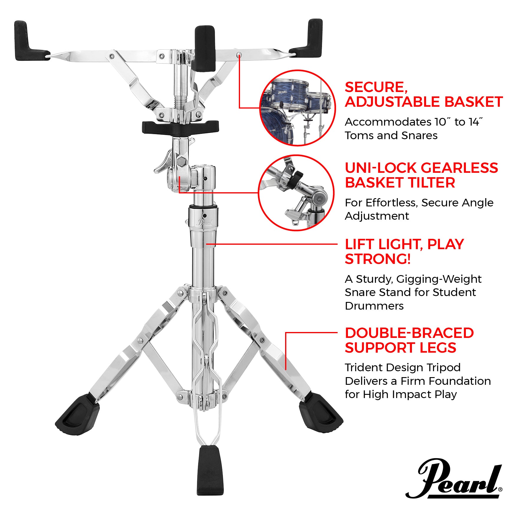 Pearl 830 Snare Drum Stand
