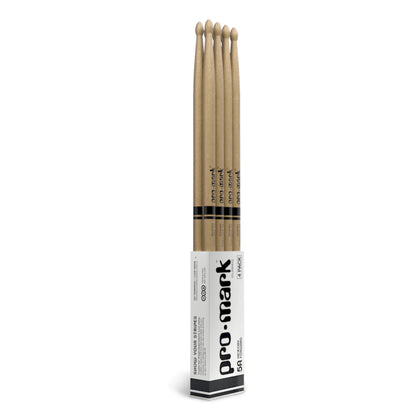 ProMark Classic Forward 5A Hickory Drumsticks, Wood tip, 4-Pack
