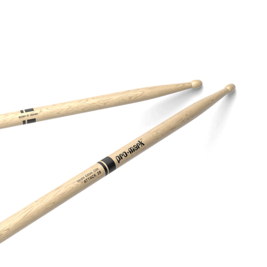 ProMark PW2BW White Oak Wood Tip Drumsticks, 2B