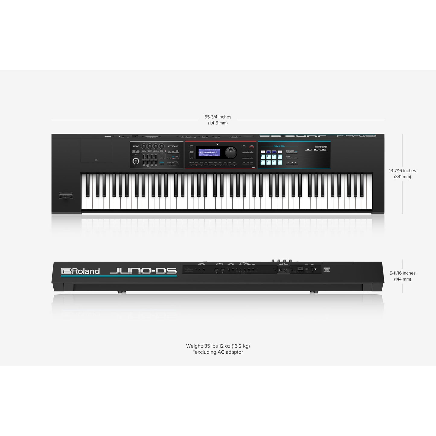 Roland JUNO-DS88 Synthesizer, 88-Key, Black