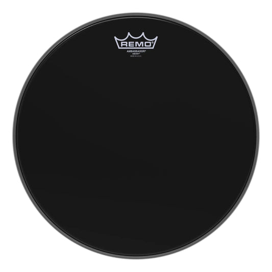 Remo Ambassador Ebony Tom Drumhead