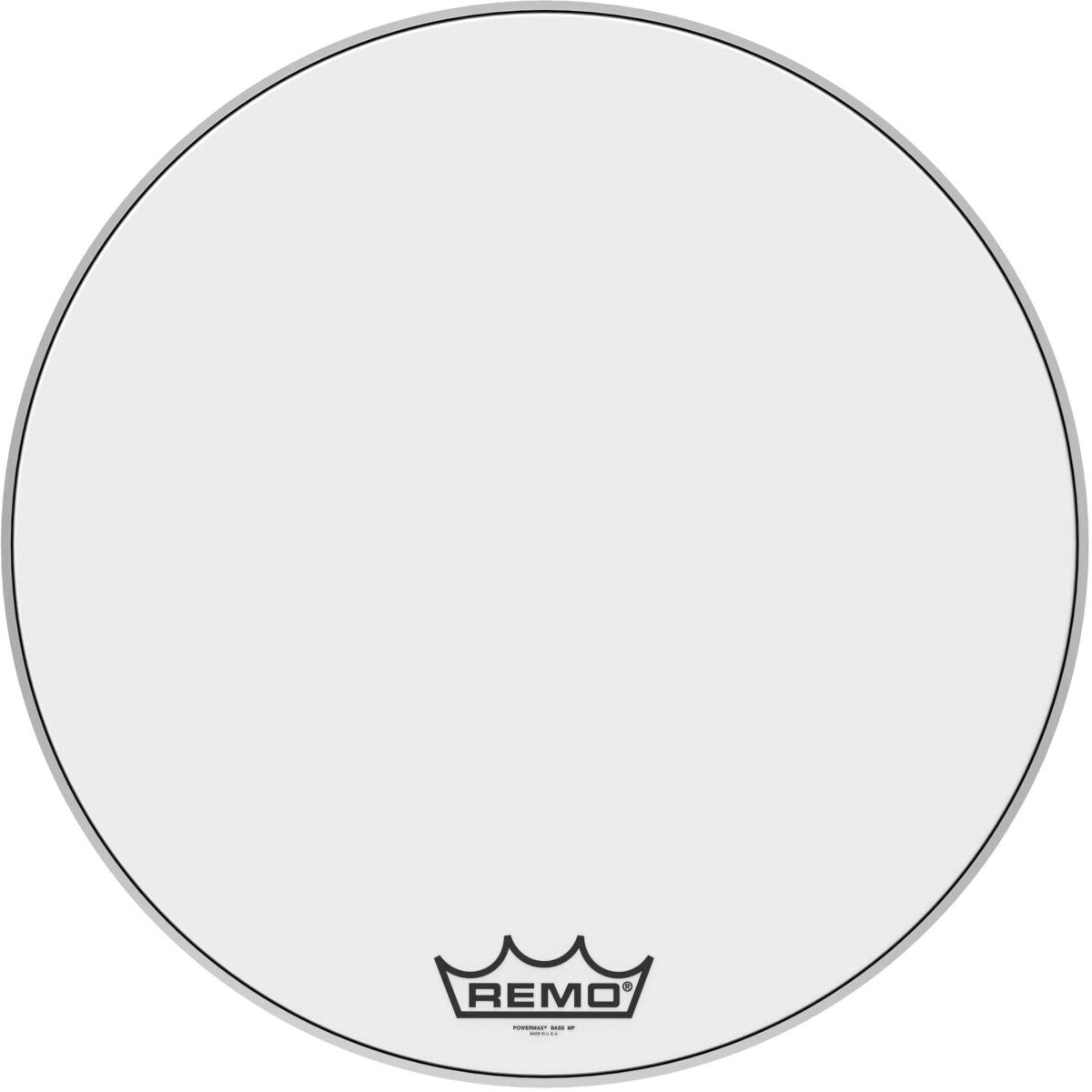 Remo Powermax Ultra White Crimplock Marching Bass Drumhead