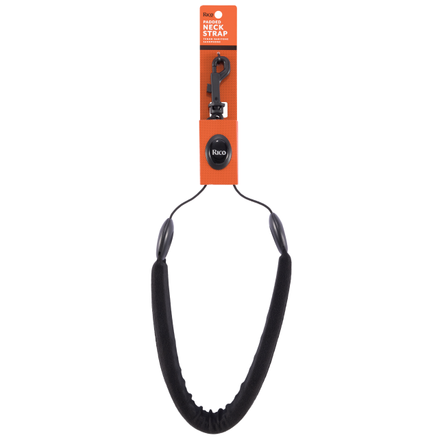 Rico Padded Sax Strap for Tenor/Baritone, Plastic Snap Hook