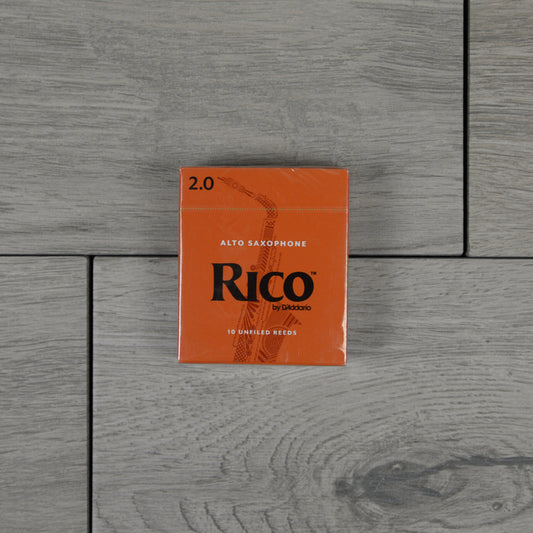 Rico by D'Addario Alto Saxophone Reeds, Strength 2 (Box of 10)