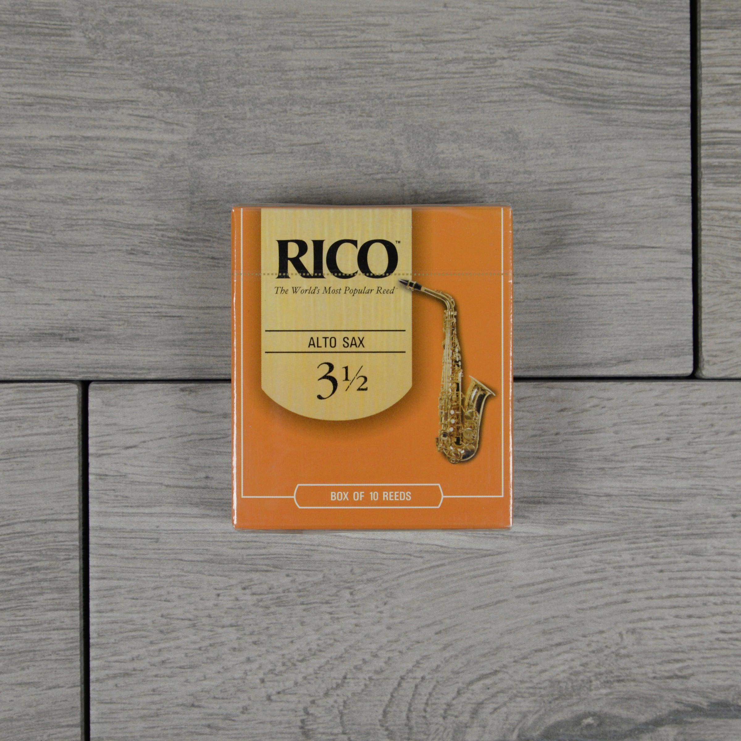 Rico by D'Addario Alto Saxophone Reeds 3.5 (Box of 10)