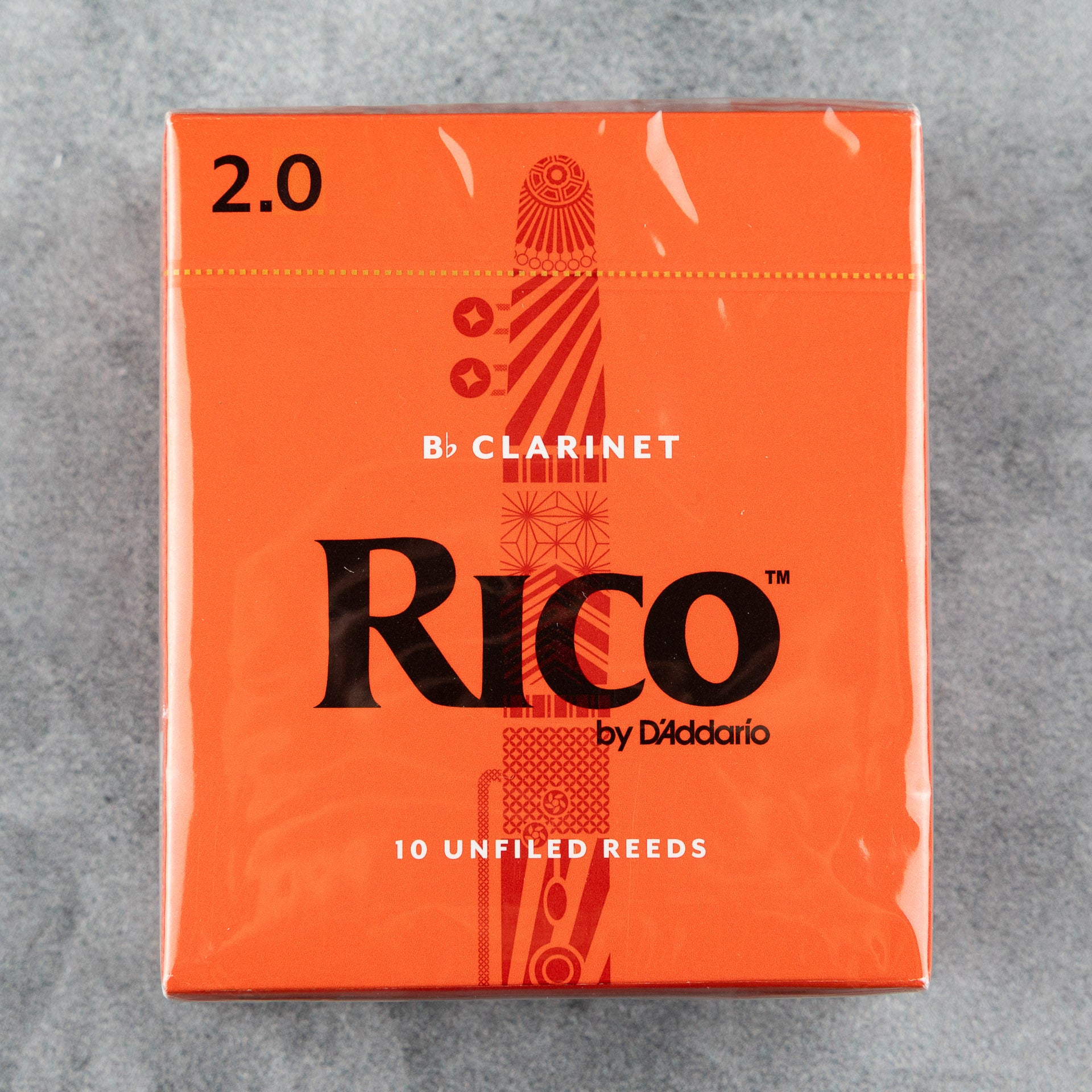 Rico by D'Addario Bb Clarinet Reeds, Strength 2.0 (Box of 10)