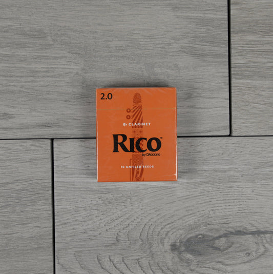 Rico by D'Addario Bb Clarinet Reeds, Strength 2 (Box of 10)