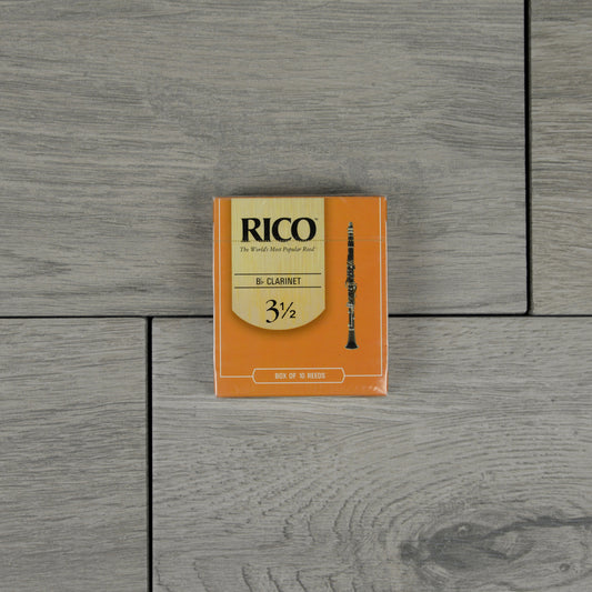 Rico by D'Addario Bb Clarinet Reeds, Strength 3.5 (Box of 10)