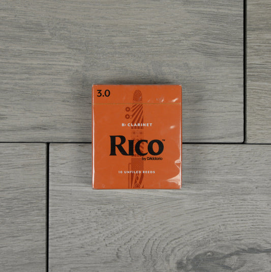 Rico by D'Addario Bb Clarinet Reeds, Strength 3 (Box of 10)