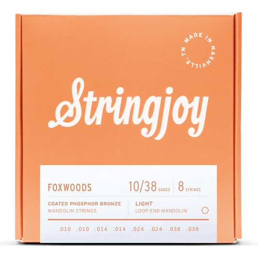 Stringjoy Foxwoods | Light Gauge (10-38) Coated Phosphor Bronze Mandolin Strings