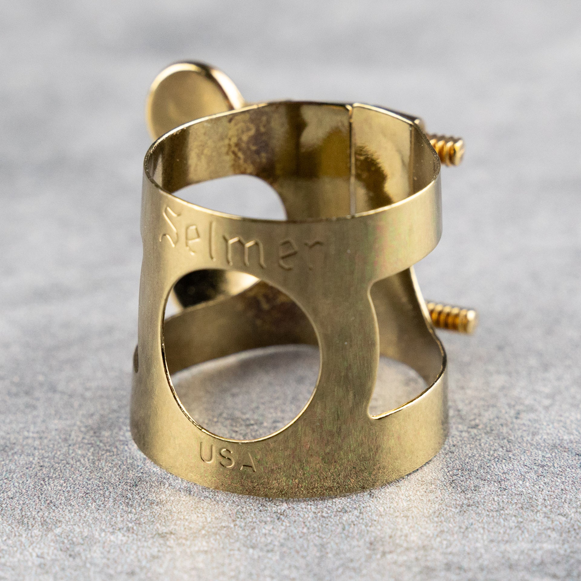 Selmer Eb Alto Saxophone Ligature, Gold Lacquer Finish
