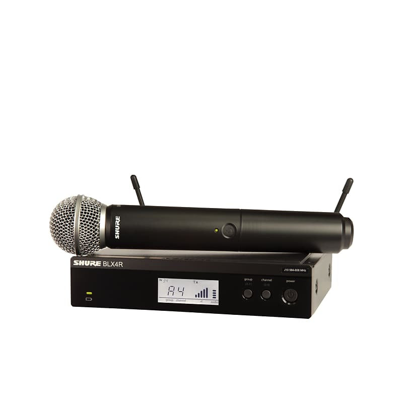 Shure BLX24R/SM58 Wireless Rackmount Vocal System with SM58, H11, 572MHz-596HMz