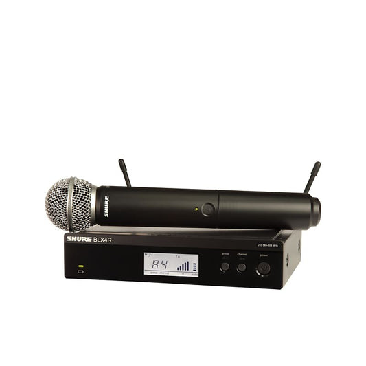 Shure BLX24R/SM58 Wireless Rackmount Vocal System with SM58, J11, 596MHz-616MHz