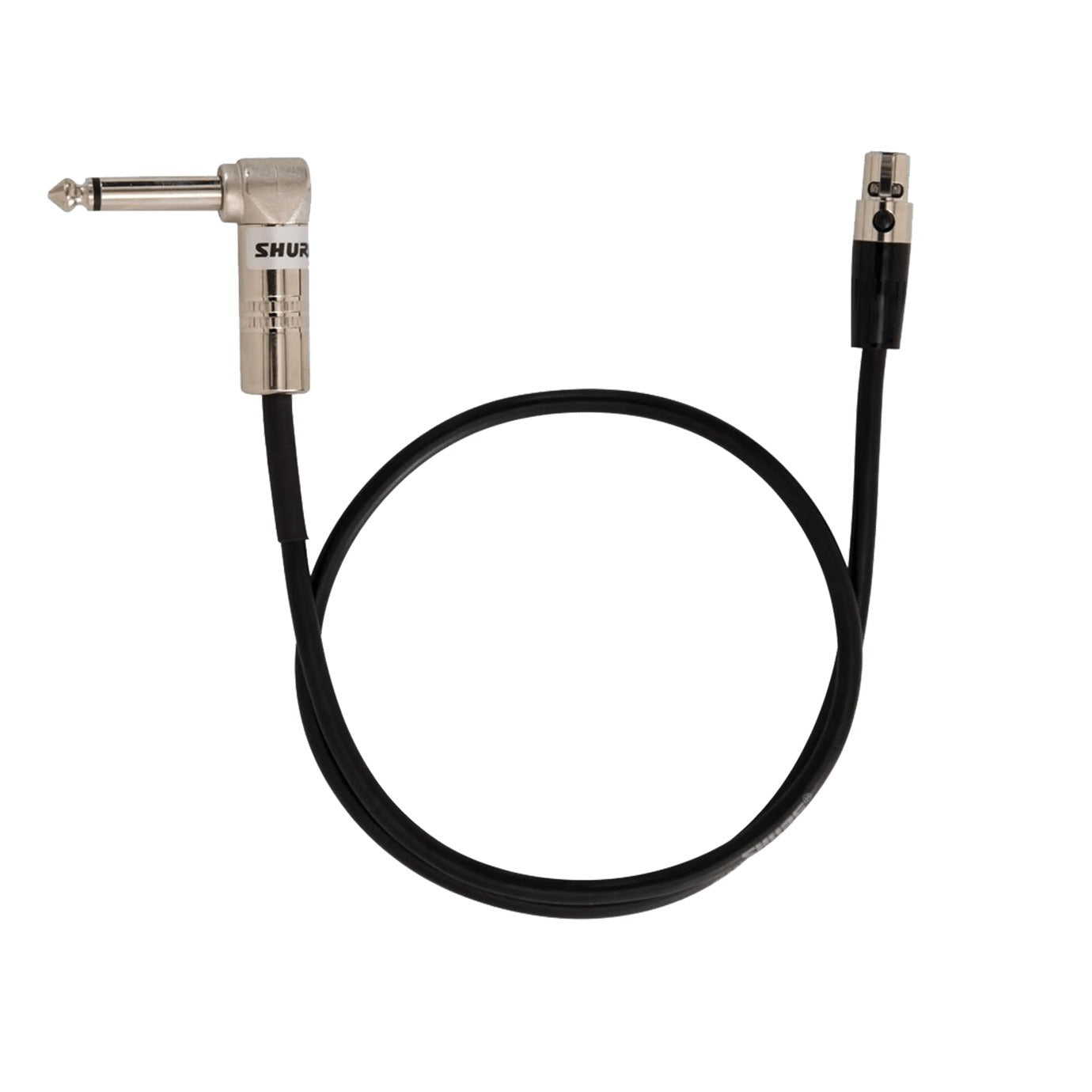 Shure WA304 2' Instrument Cable, 4-Pin Mini Connector (TA4F) with Right-Angle 1/4" Connector