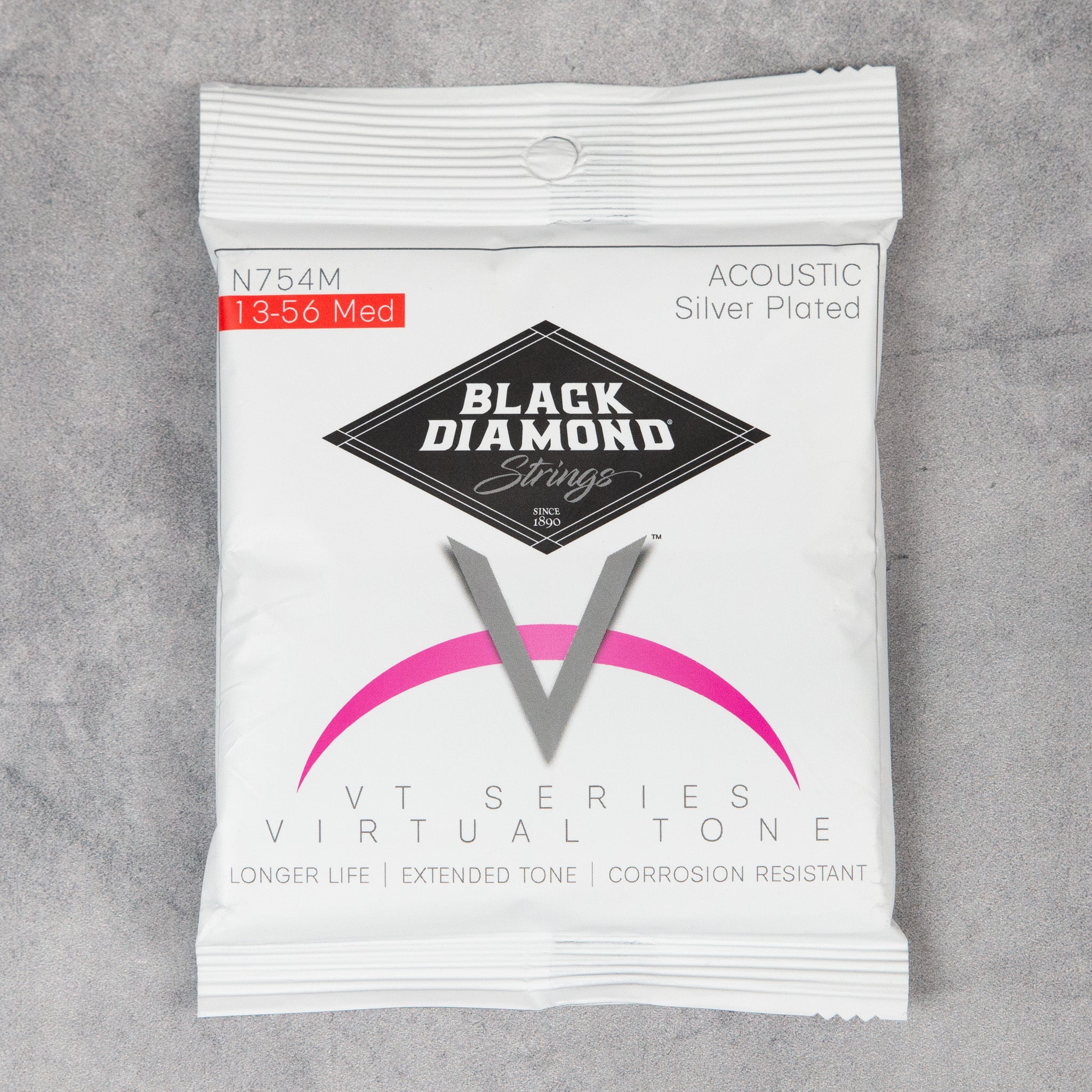 Black Diamond Strings, N754M Acoustic Silverplated Wound, Medium, 13-56