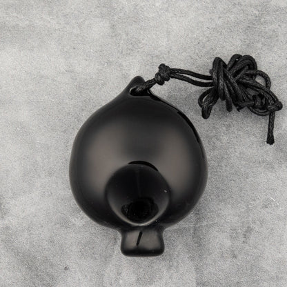 Songbird Black Spade 4-Hole Ocarina in G, Hylian Crest