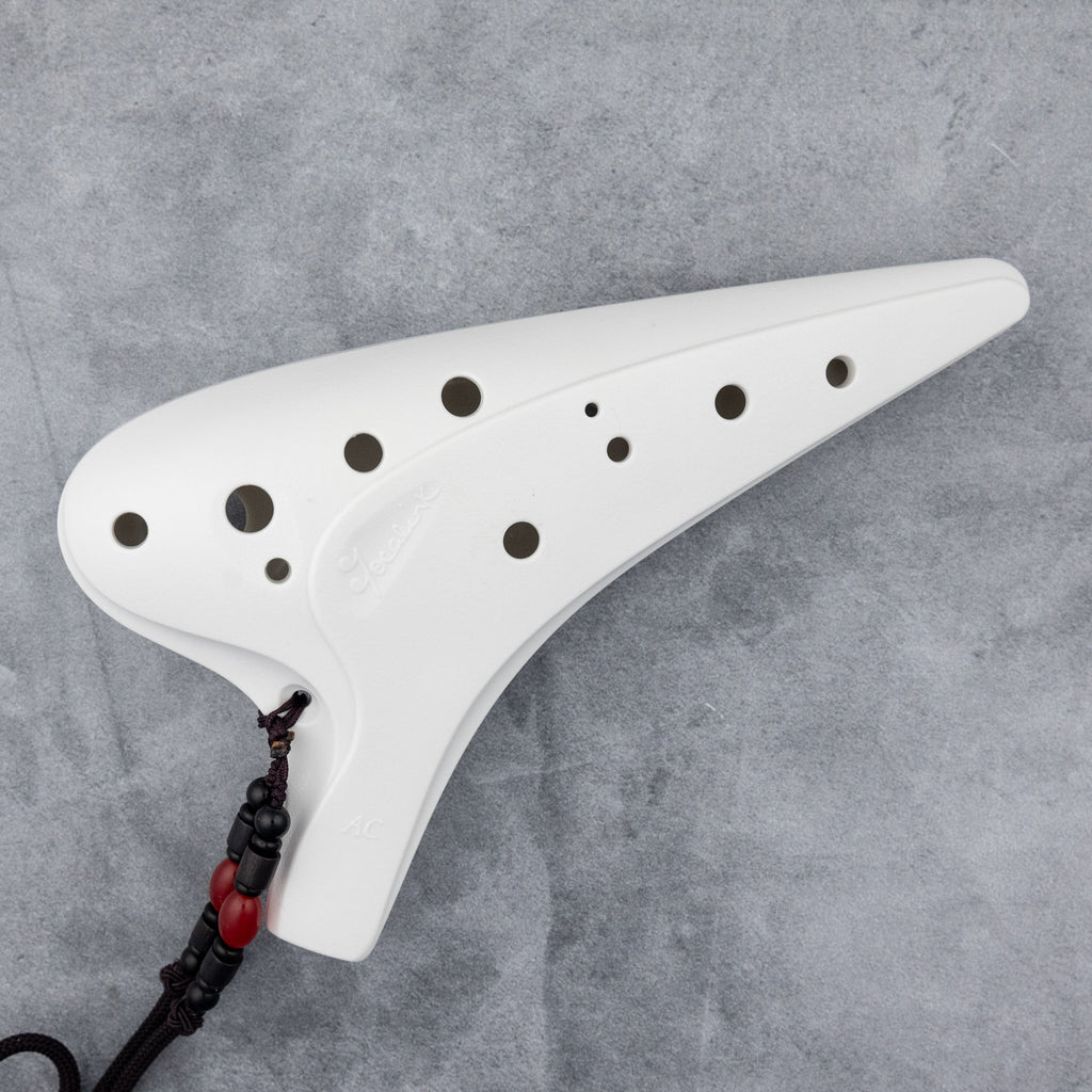 Songbird Bravura Alto C Plastic 12-Hole Ocarina, White