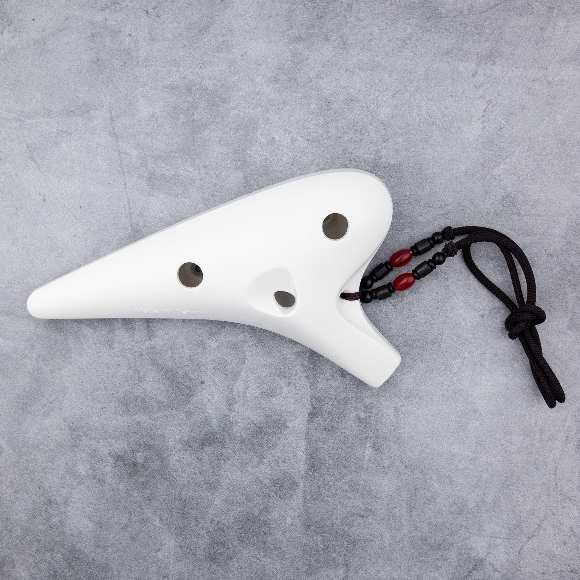 Songbird Bravura Alto C Plastic 12-Hole Ocarina, White