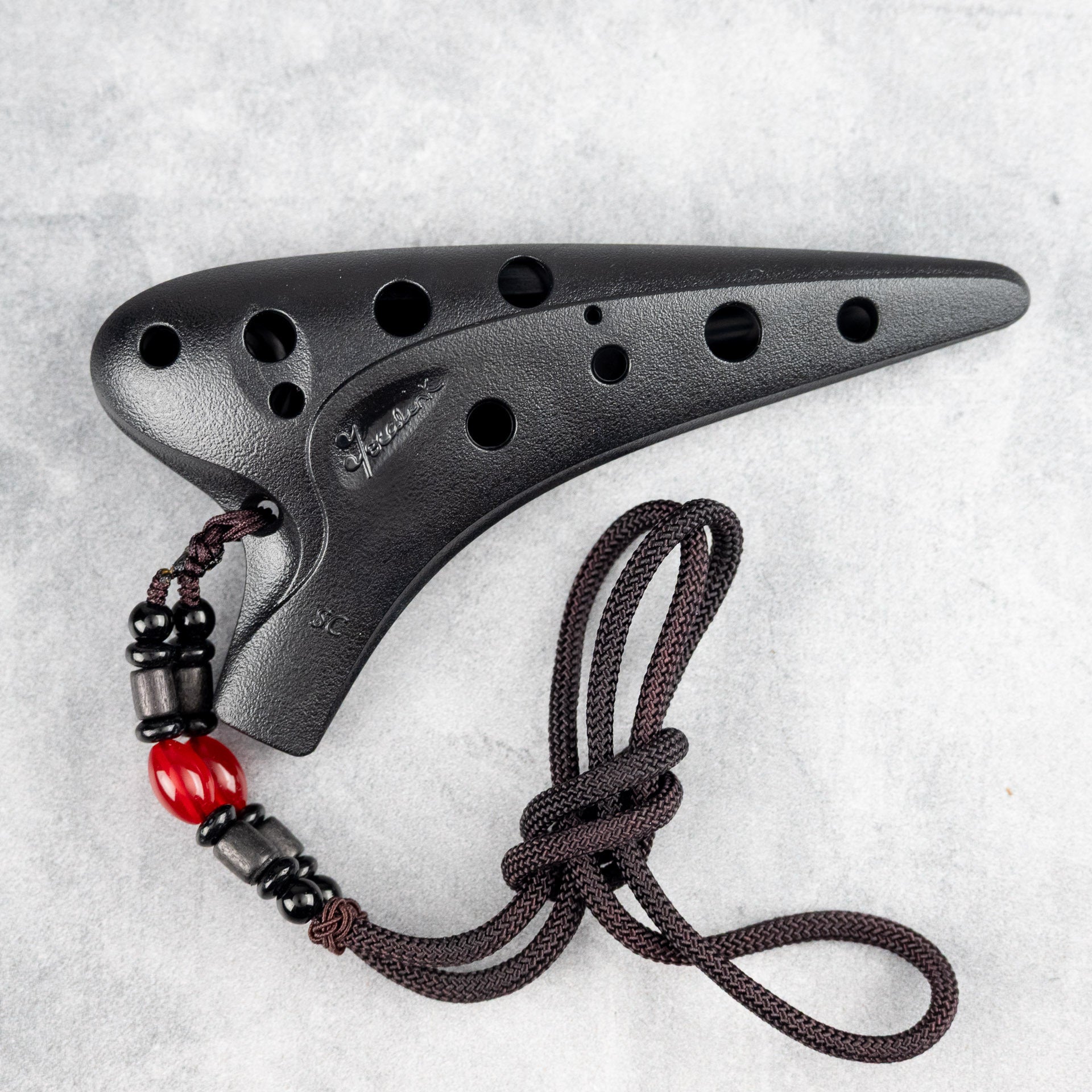 Songbird / Focalink Brio Plastic 12-Hole Soprano C Ocarina, Black