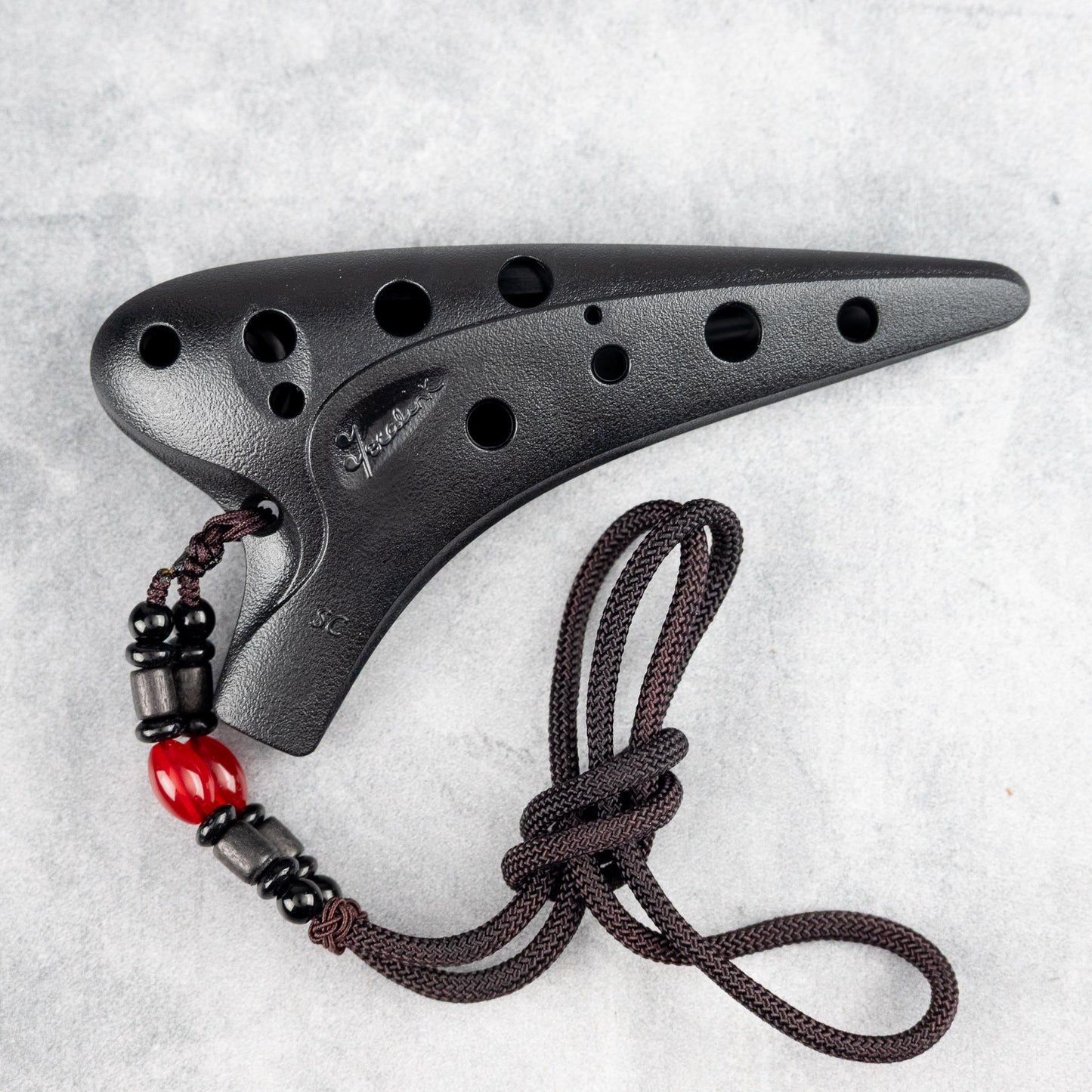 Songbird / Focalink Brio Plastic 12-Hole Soprano C Ocarina, Black