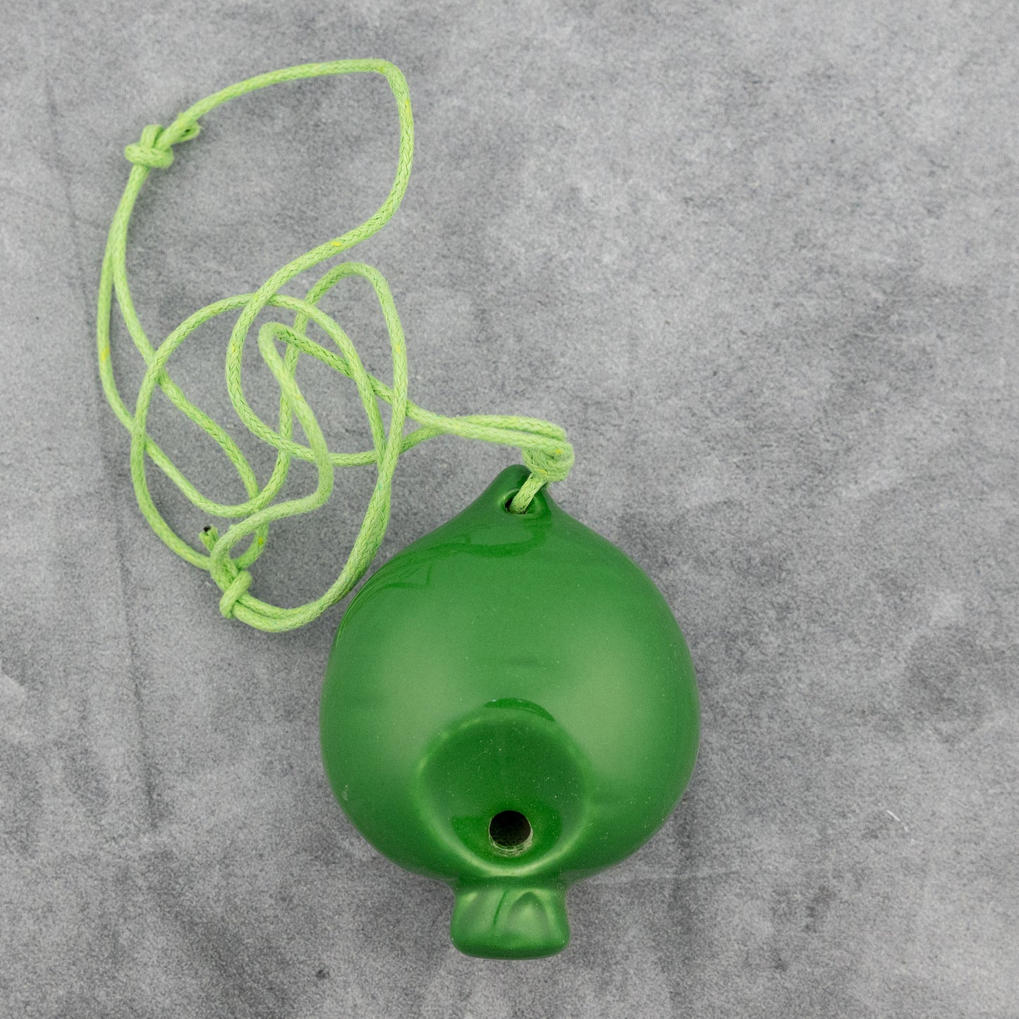 Songbird Green Spade 4-Hole Ocarina in G, Hylian Crest