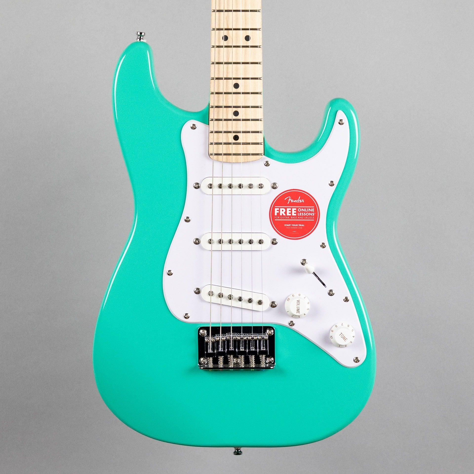 Squier Mini Stratocaster, Maple Fingerboard, Sea Foam Green