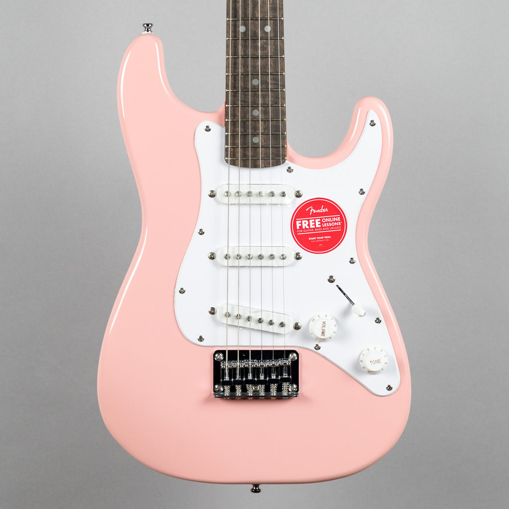 Squier Mini Stratocaster, Laurel Fingerboard, Shell Pink