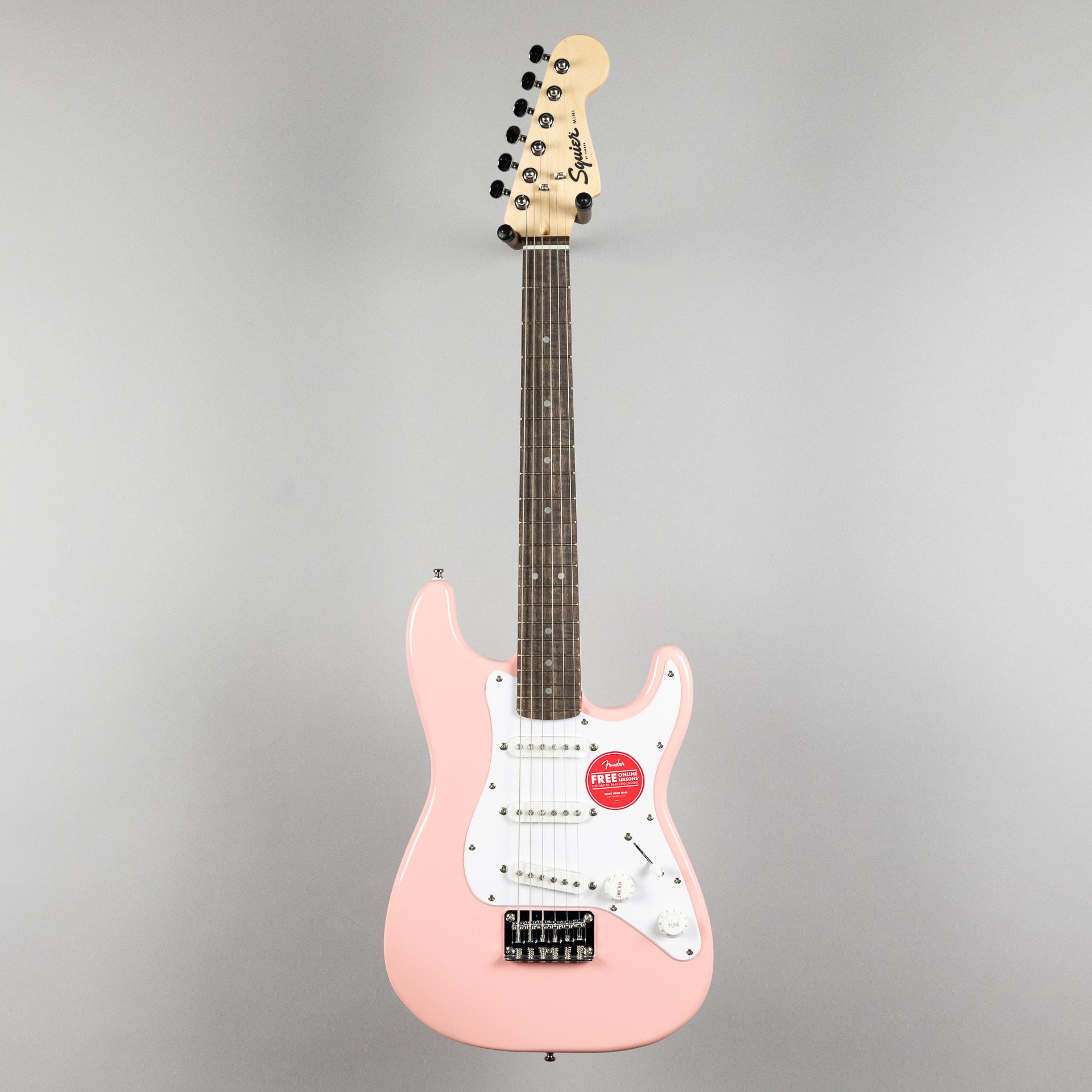 Squier Mini Stratocaster, Laurel Fingerboard, Shell Pink