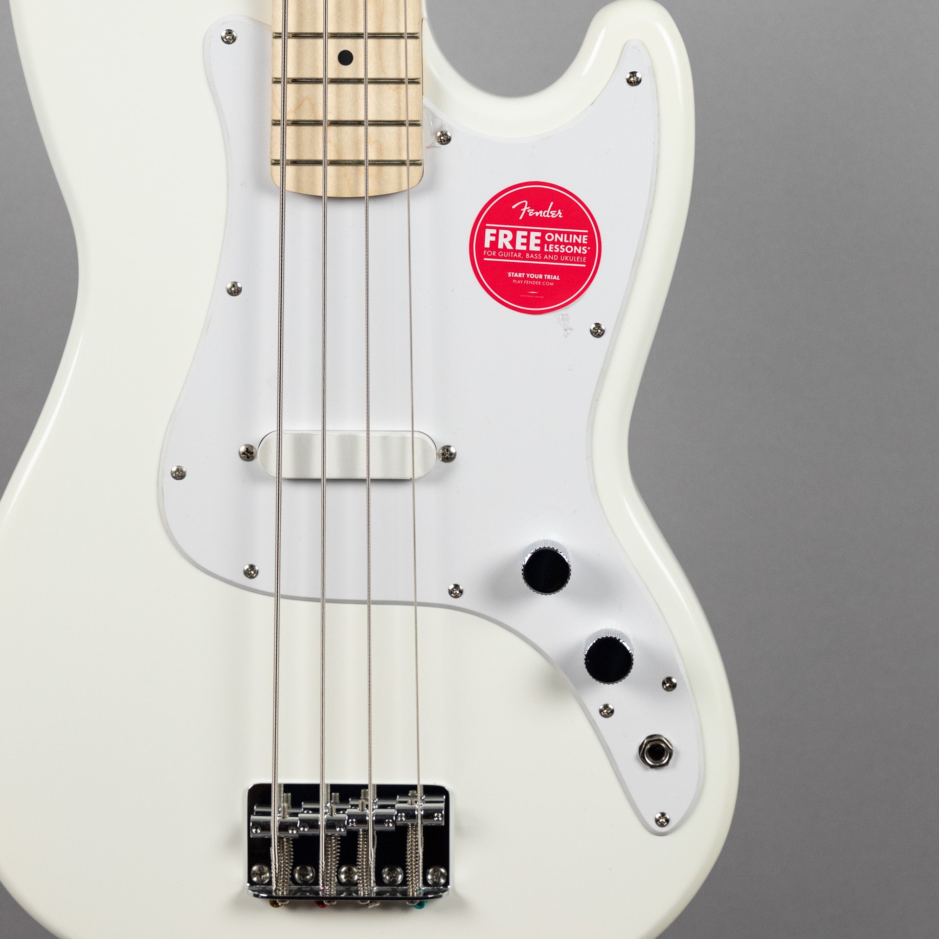 Squier Sonic Bronco Bass, Maple Fingerboard, Arctic White