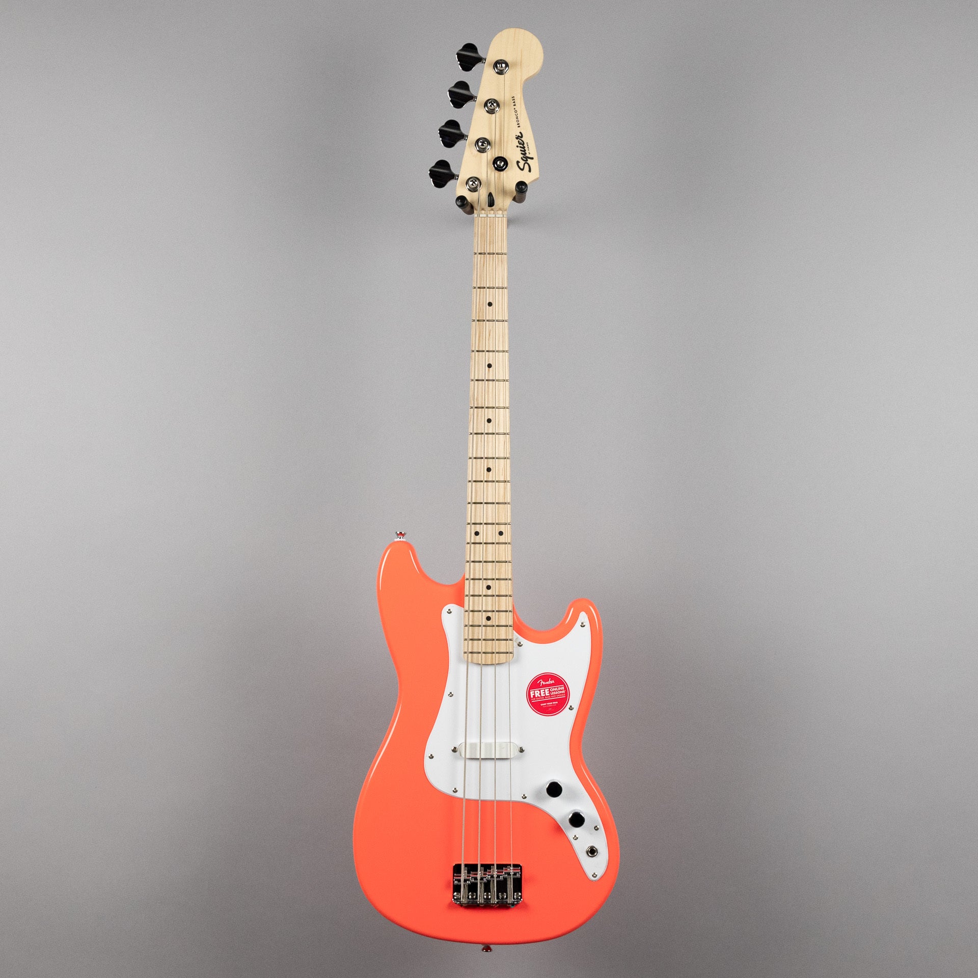 Squier Sonic Bronco Bass, Maple Fingerboard, Tahitian Coral