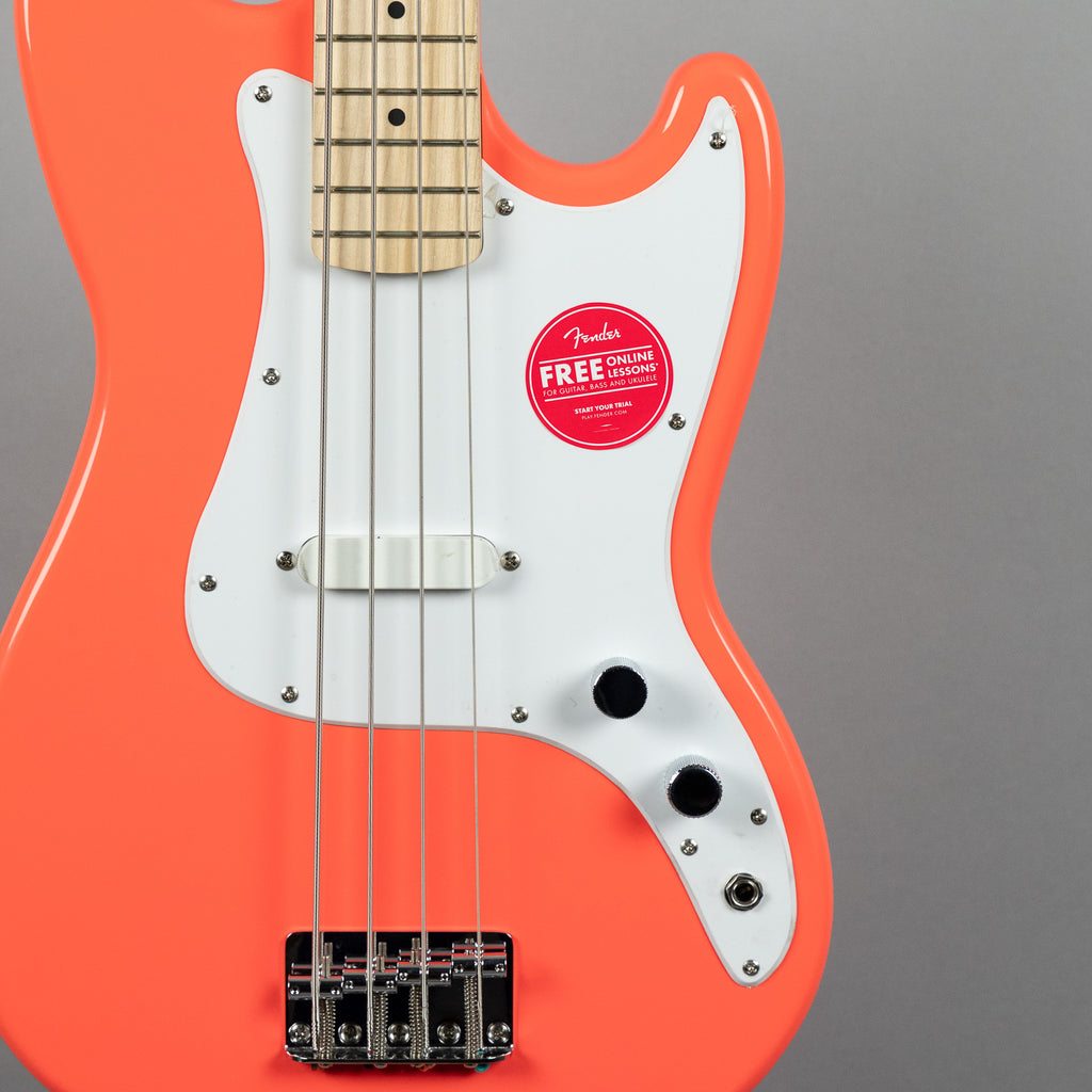 Squier Sonic Bronco Bass, Maple Fingerboard, Tahitian Coral