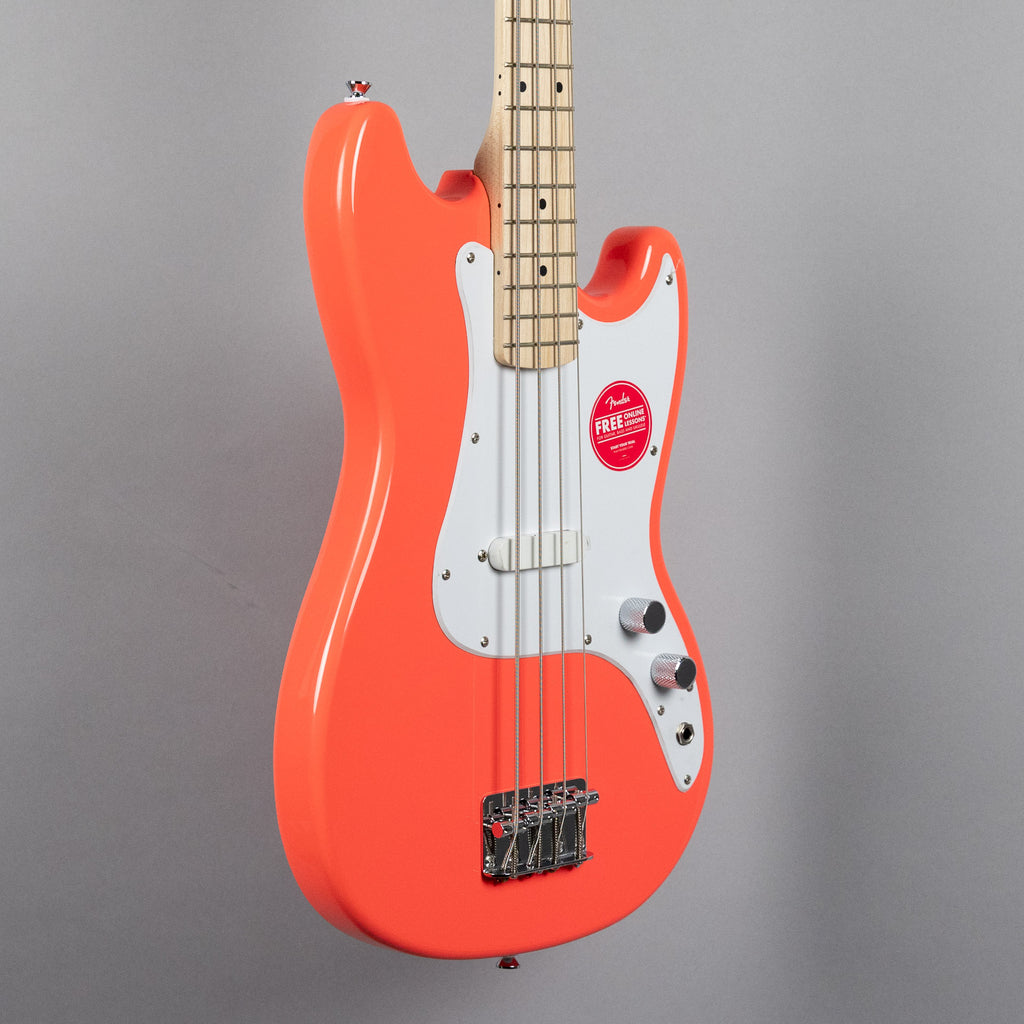 Squier Sonic Bronco Bass, Maple Fingerboard, Tahitian Coral