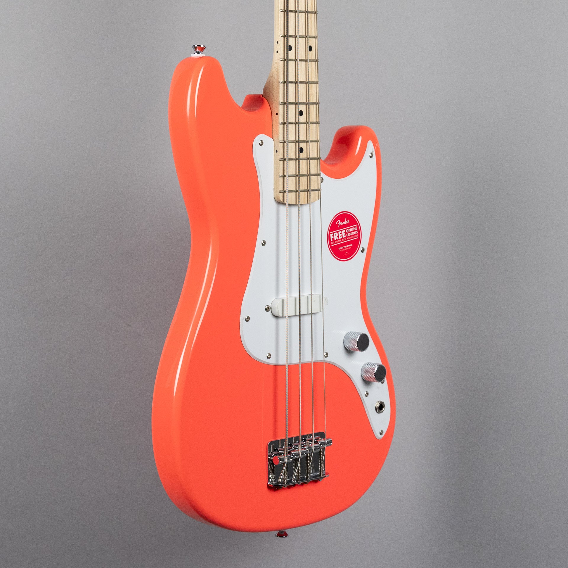 Squier Sonic Bronco Bass, Maple Fingerboard, Tahitian Coral