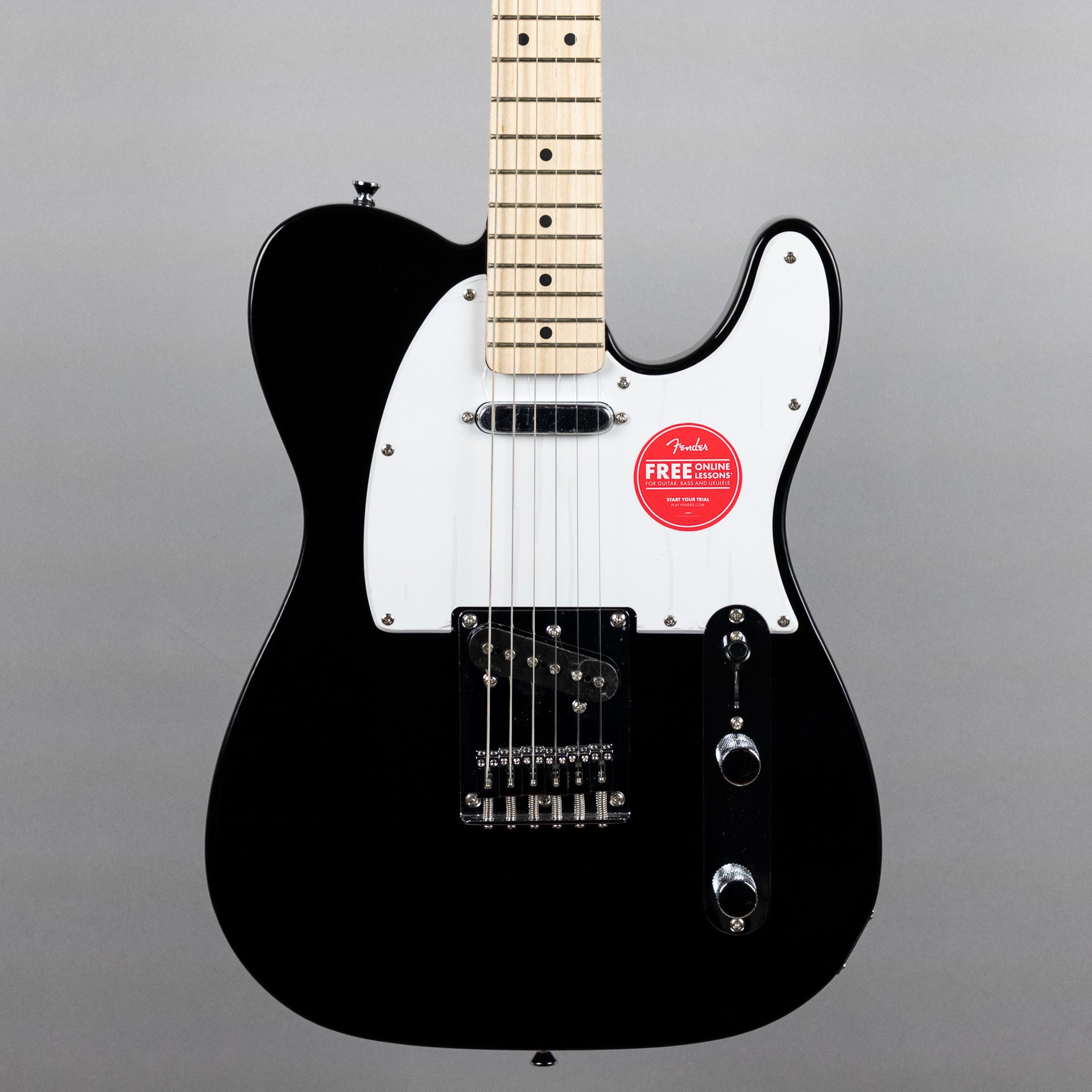 Squier Sonic Telecaster, Maple Fingerboard, White Pickguard, Black