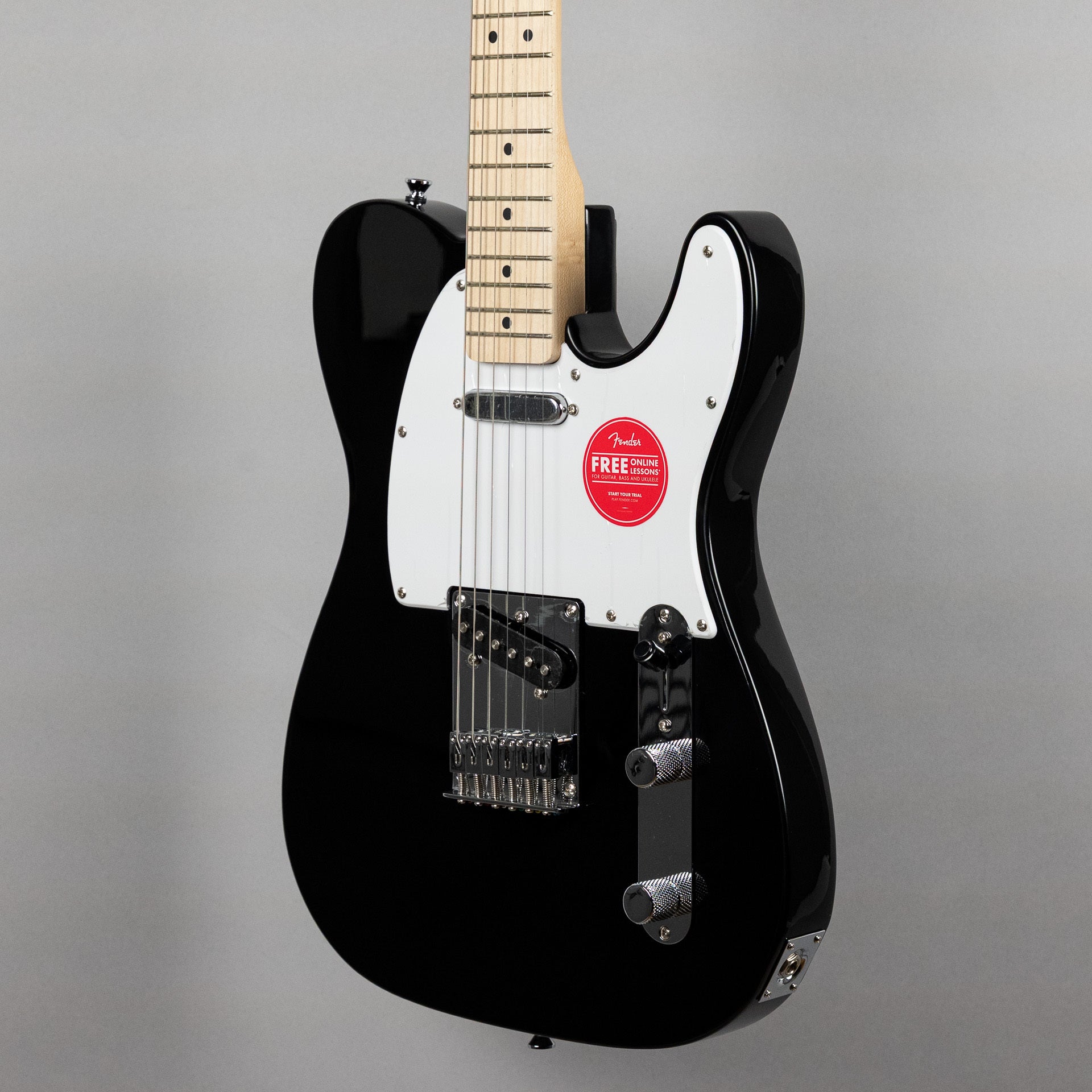 Squier Sonic Telecaster, Maple Fingerboard, White Pickguard, Black