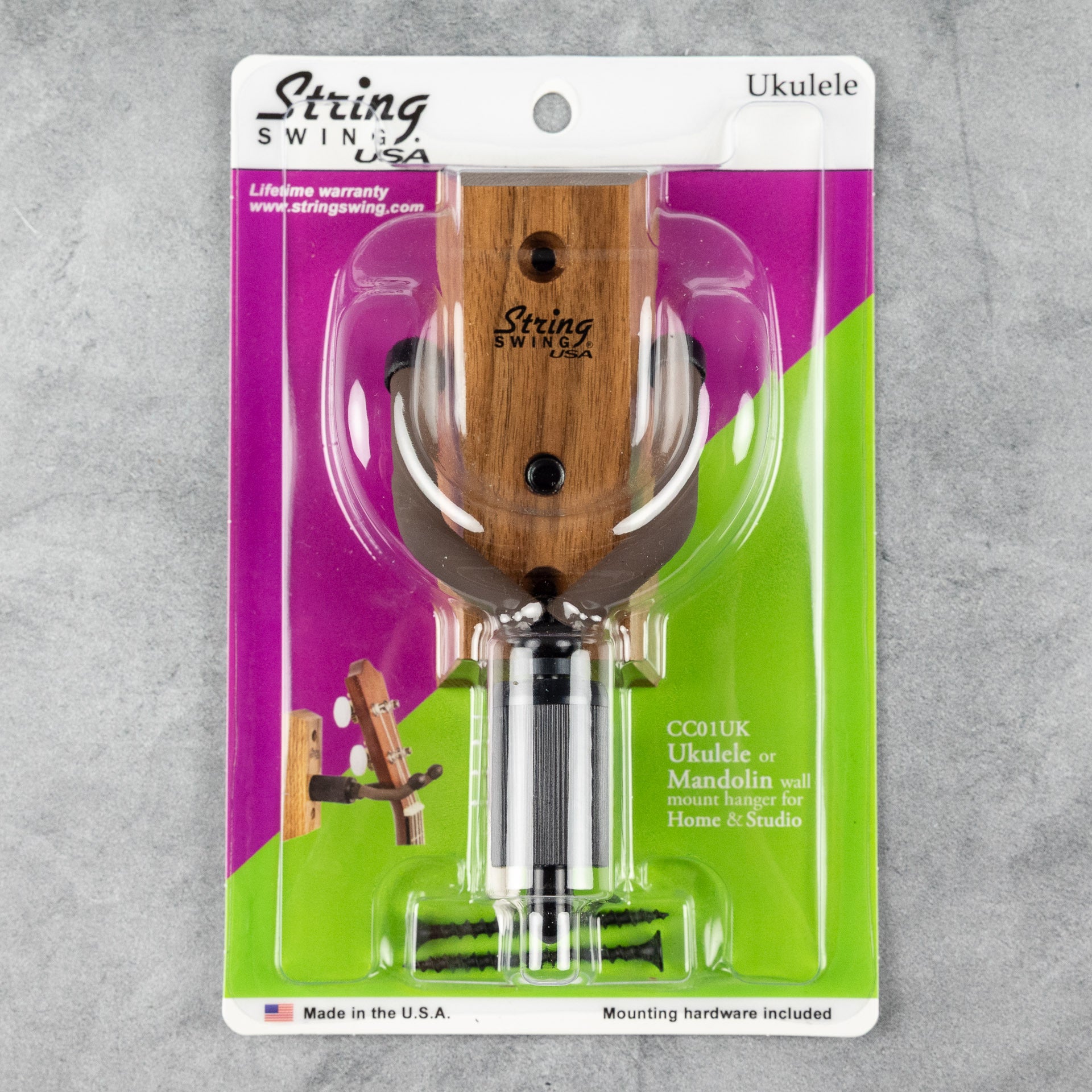 String Swing CC01UK Hardwood Wall Mount Ukulele or Mandolin Hanger