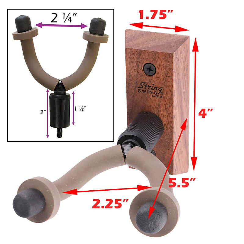 String Swing CC01 Original Style Wall Mount Classical Guitar Hanger