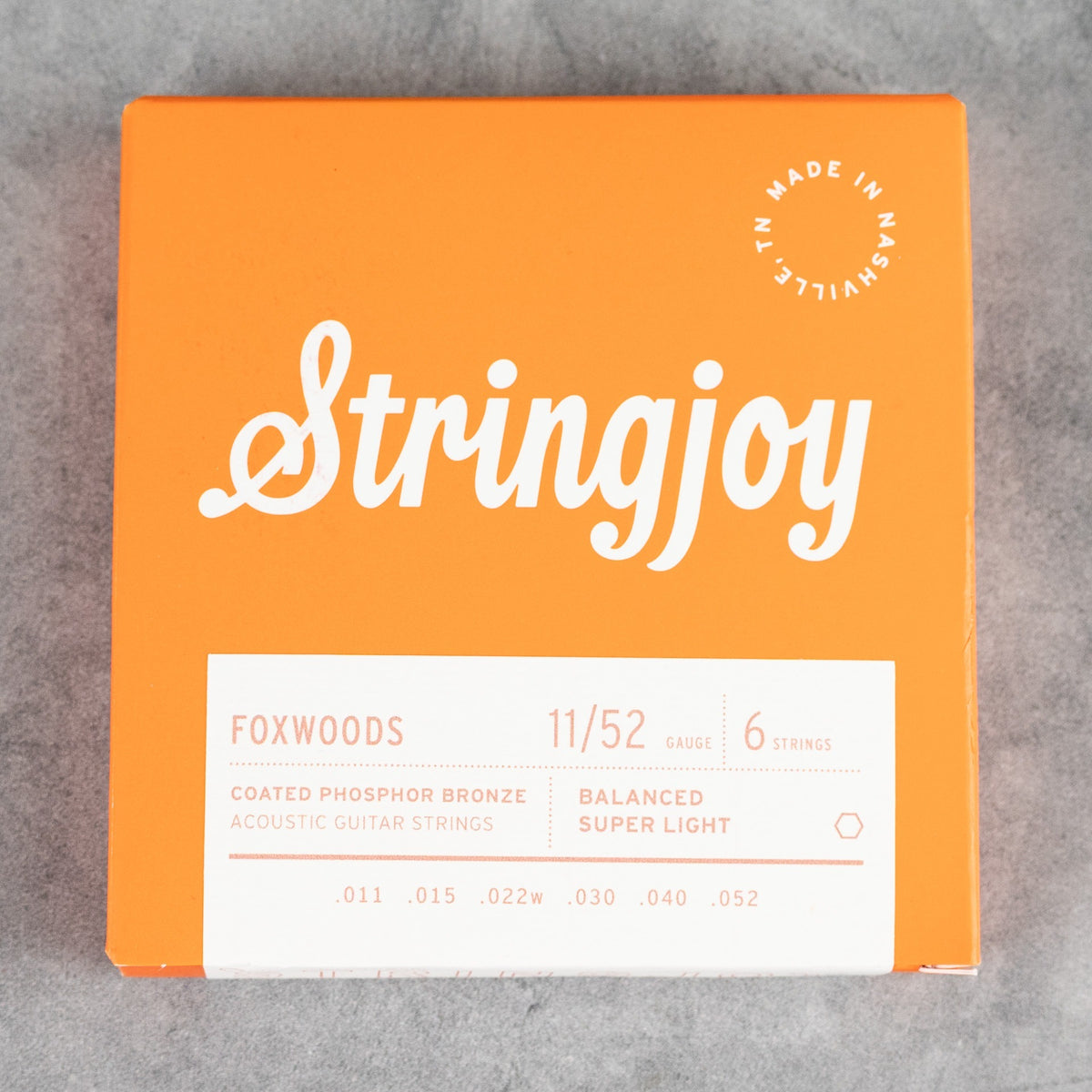Stringjoy Foxwoods Acoustic Guitar 11-52 Super Light Gauge Coated Phosphor Bronze Strings