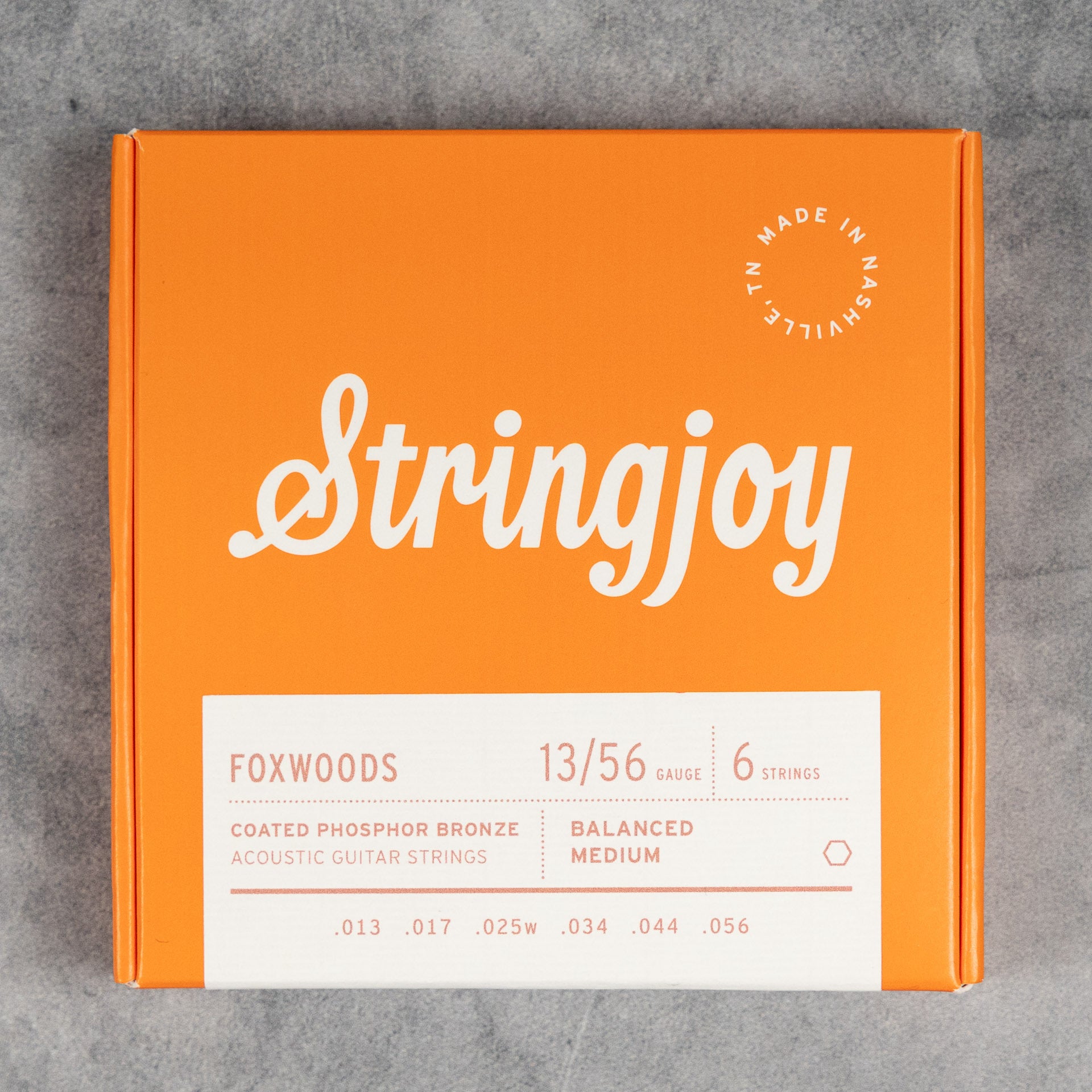 Stringjoy Foxwoods Acoustic Guitar 13-56 Medium Gauge Coated Phosphor Bronze Strings